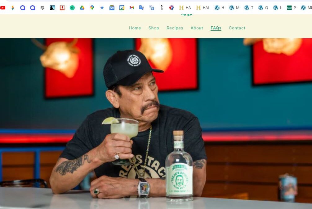 Danny Trejo Drinking ? Yeah, “alternative” tequila !!