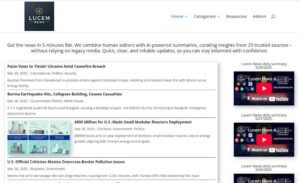 Lucem News - Get the news in 5 minutes flat.