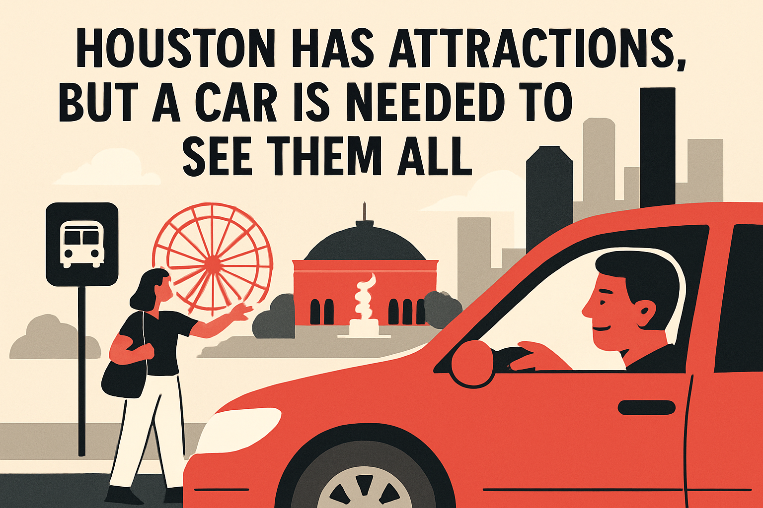 Houston Has Attractions, But a Car is Needed to See them All.
